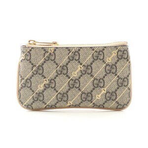 Gucci Horsebit GG Supreme Wallet leather beige